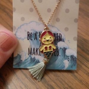 Jane Marie Mermaid tassel tail necklace